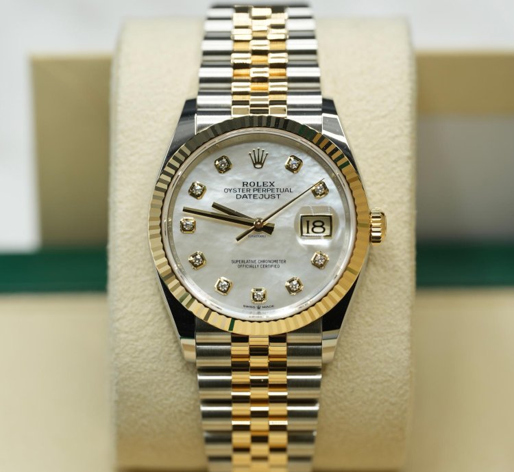 Rolex Datejust 36 2024 Datejust 36 Bi-metal Mop Diamond Dial Jubilee Bracelet Unworn Box Papers 126233