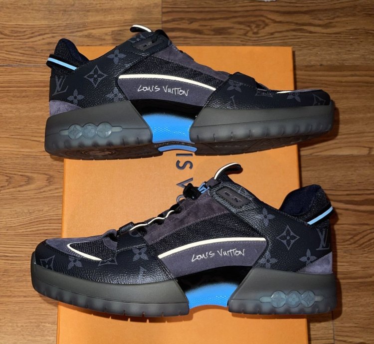 Louis Vuitton Lucien Clark Black Blue Skate Sneakers