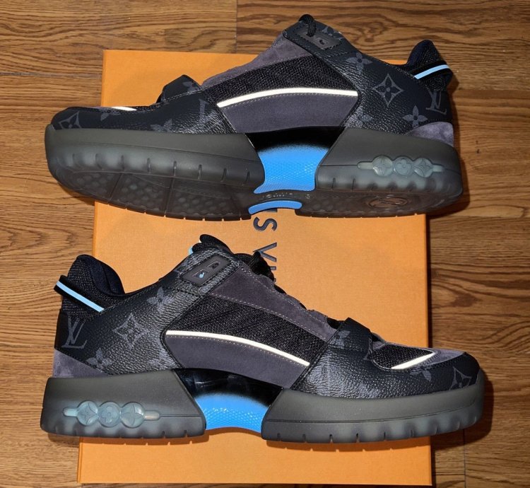 Louis Vuitton Lucien Clark Black Blue Skate Sneakers
