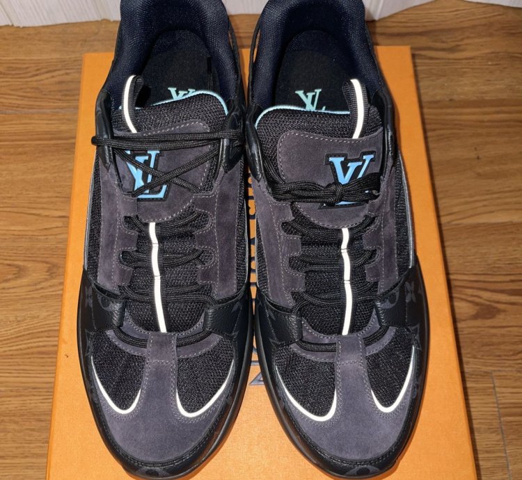Louis Vuitton Lucien Clark Black Blue Skate Sneakers
