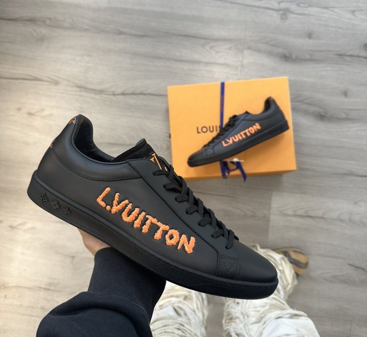 Louis Vuitton Luxembourg Low-top Sneaker Black Orange