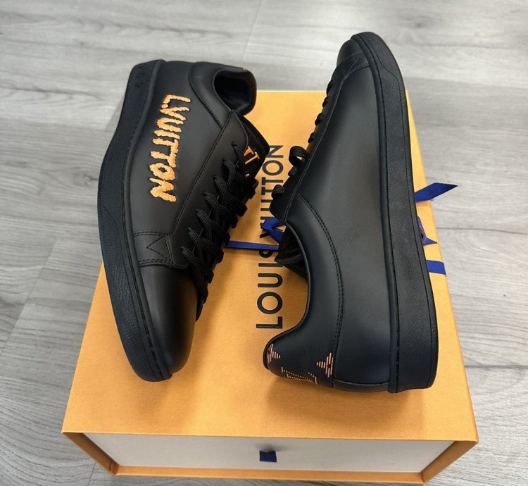 Louis Vuitton Luxembourg Low-top Sneaker Black Orange