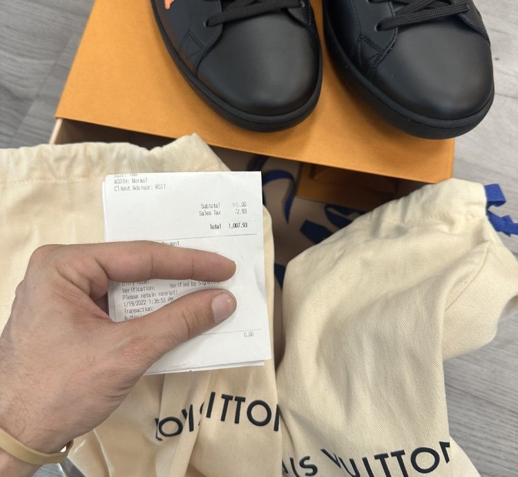 Louis Vuitton Luxembourg Low-top Sneaker Black Orange