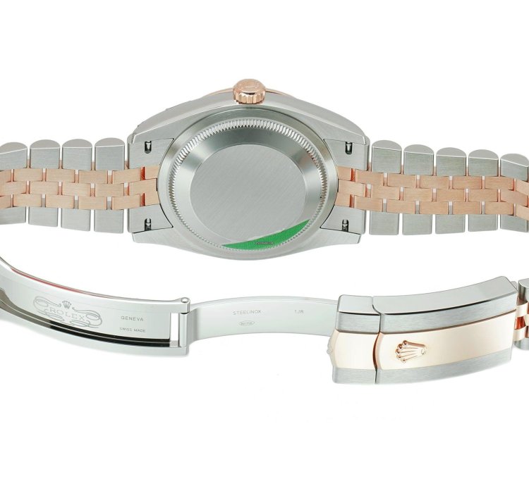 Rolex Datejust 36 36mm Steel 18k Everose Gold Mop Diamond Dial Jubilee