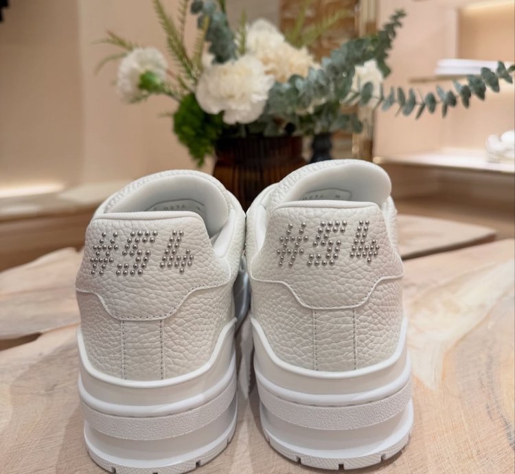 Lv Trainer White Calf Leather