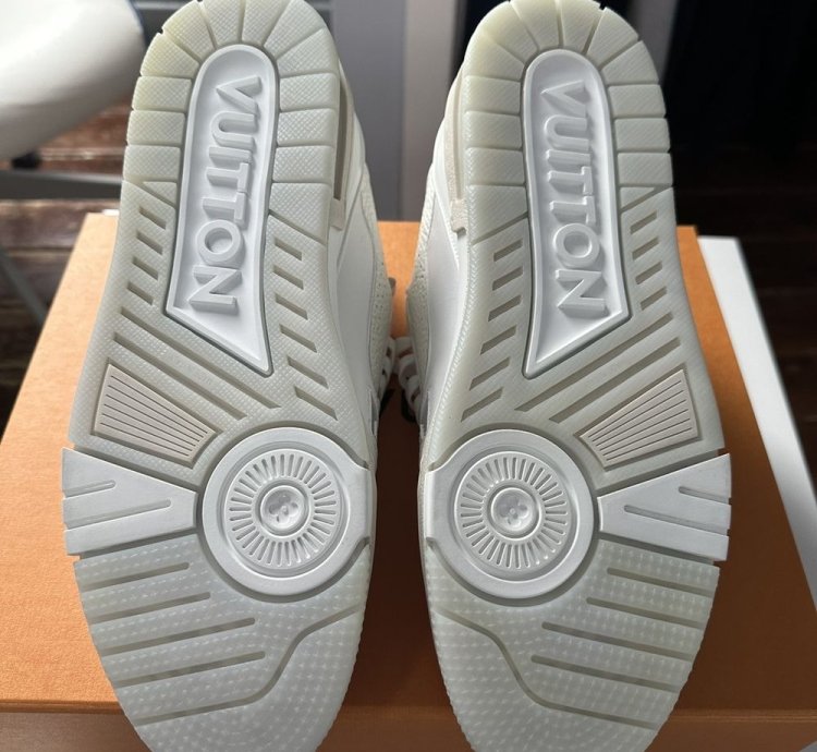 Lv Trainer White Calf Leather