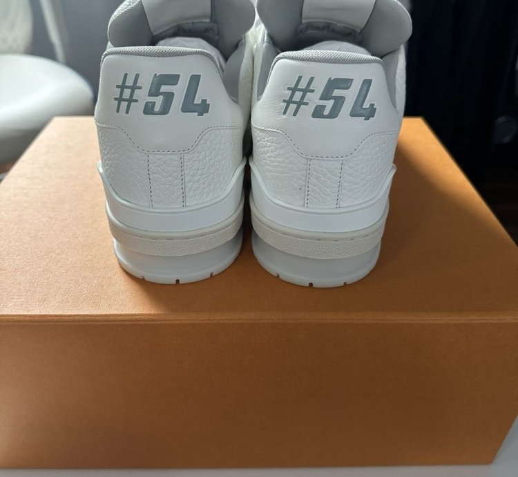 Lv Trainer White Calf Leather