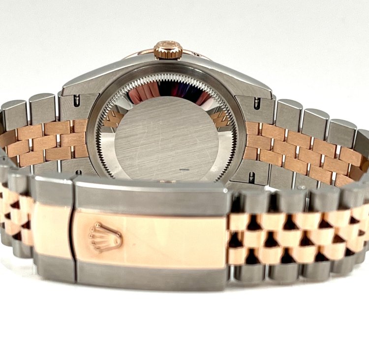 Rolex Datejust 36 36mm White Roman Dial Diamond Bezel Two Tone Jubilee Bracelet 126281rbr Unworn