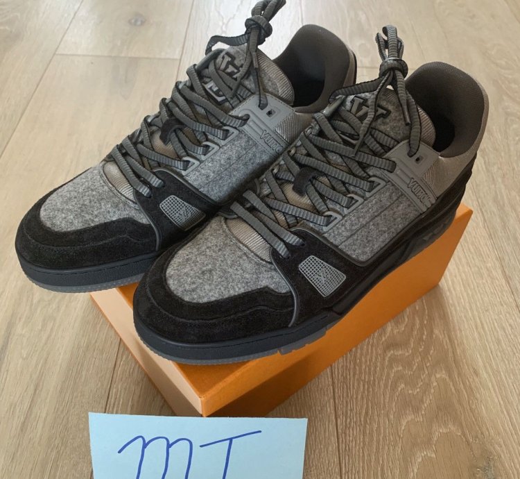 Louis Vuitton Lv 408 Trainer Grey Flannel Black