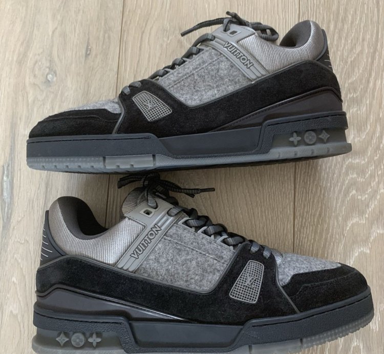 Louis Vuitton Lv 408 Trainer Grey Flannel Black