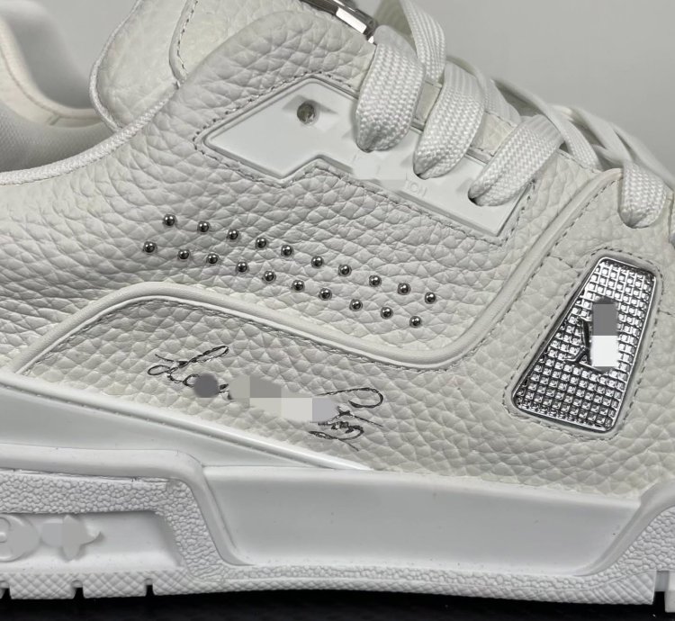 Lv Trainer White Calf Leather