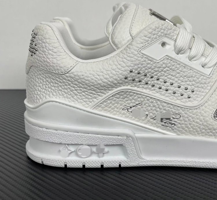 Lv Trainer White Calf Leather
