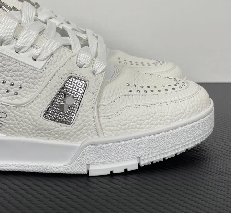 Lv Trainer White Calf Leather