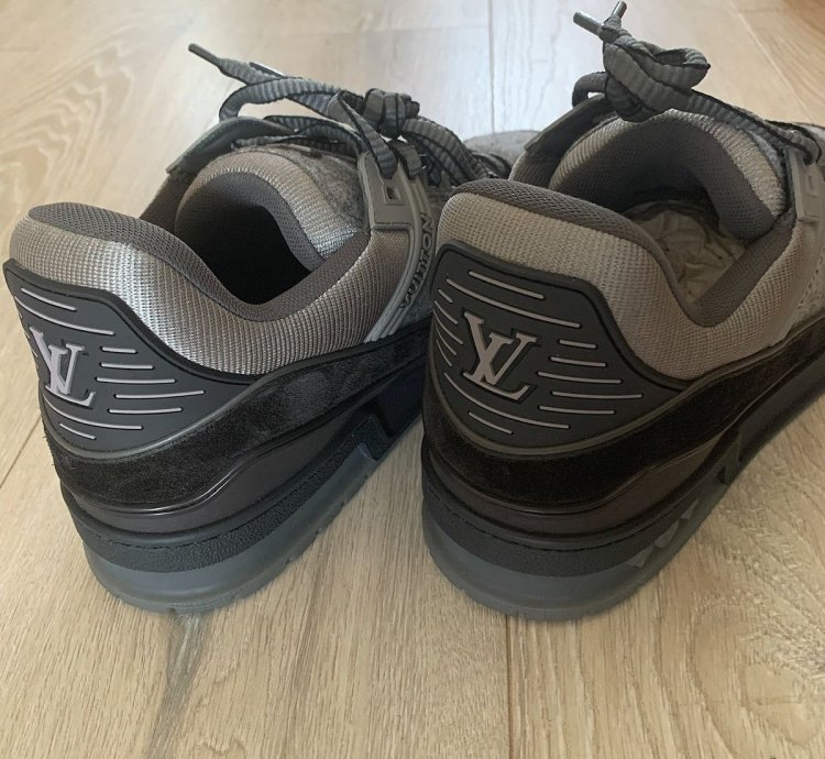 Louis Vuitton Lv 408 Trainer Grey Flannel Black