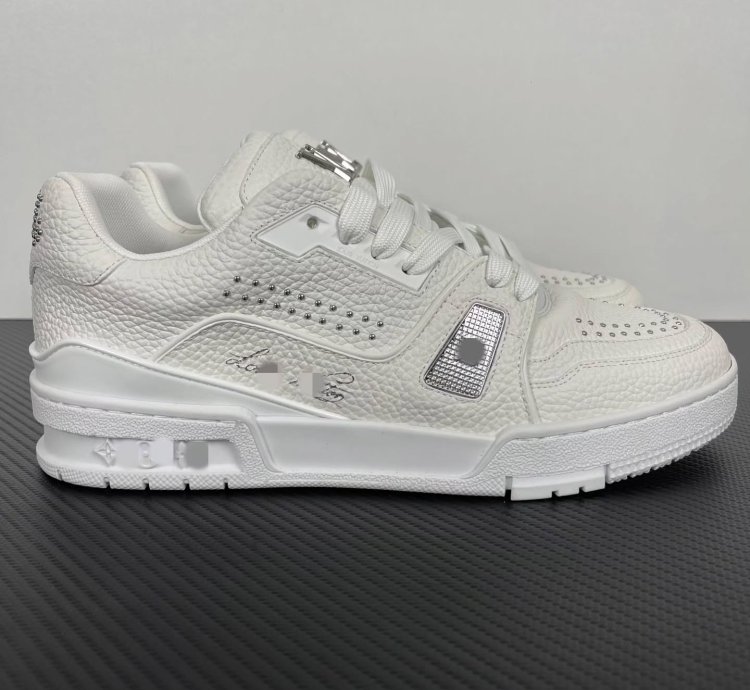 Lv Trainer White Calf Leather