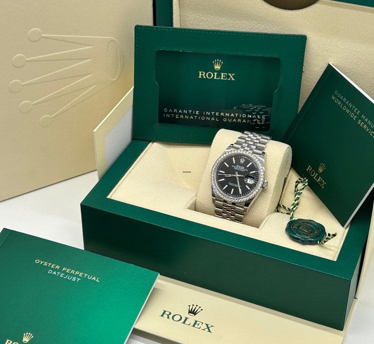 Rolex Datejust 36 Black Dial Diamonds - Ref 126284rbr - New 2023