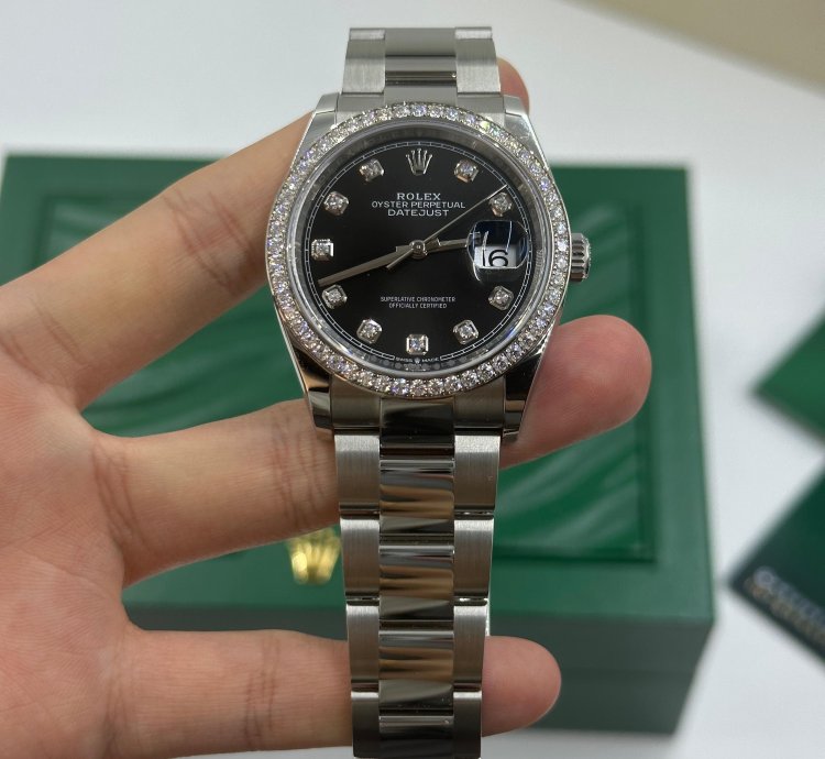 Rolex Datejust 36 Black Diamonds Oys