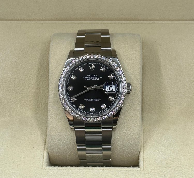 Rolex Datejust 36 Black Diamonds Oys
