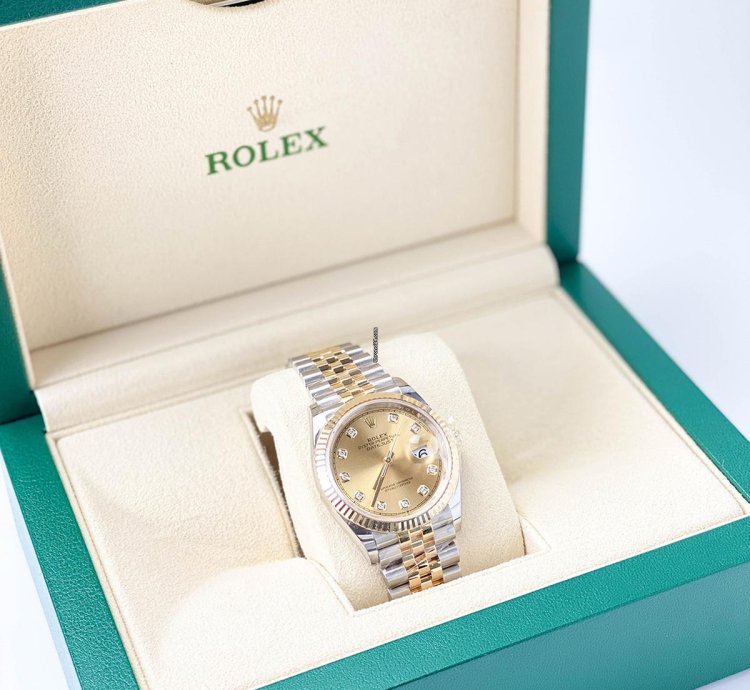 Rolex Datejust 36 Champagne Dial With Diamonds