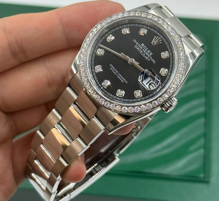 Rolex Datejust 36 Diamonds Black Oys