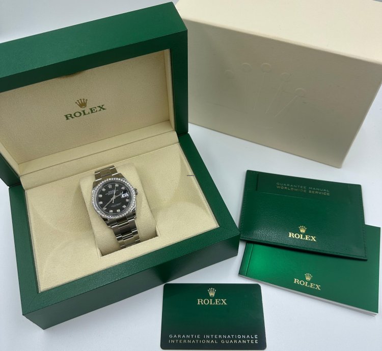 Rolex Datejust 36 Diamonds Black Oys