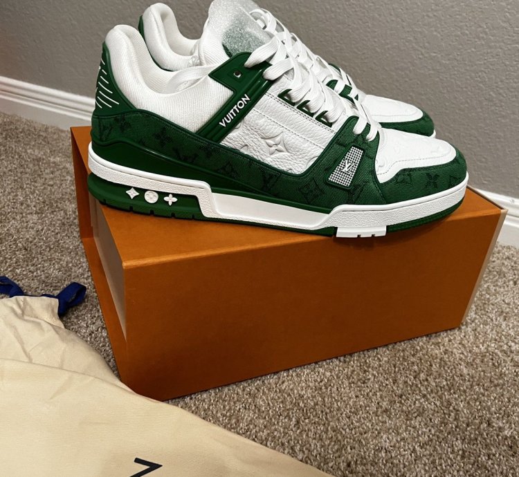 Louis Vuitton Lv Trainer Denim Green