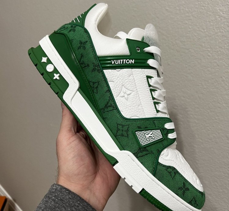 Louis Vuitton Lv Trainer Denim Green