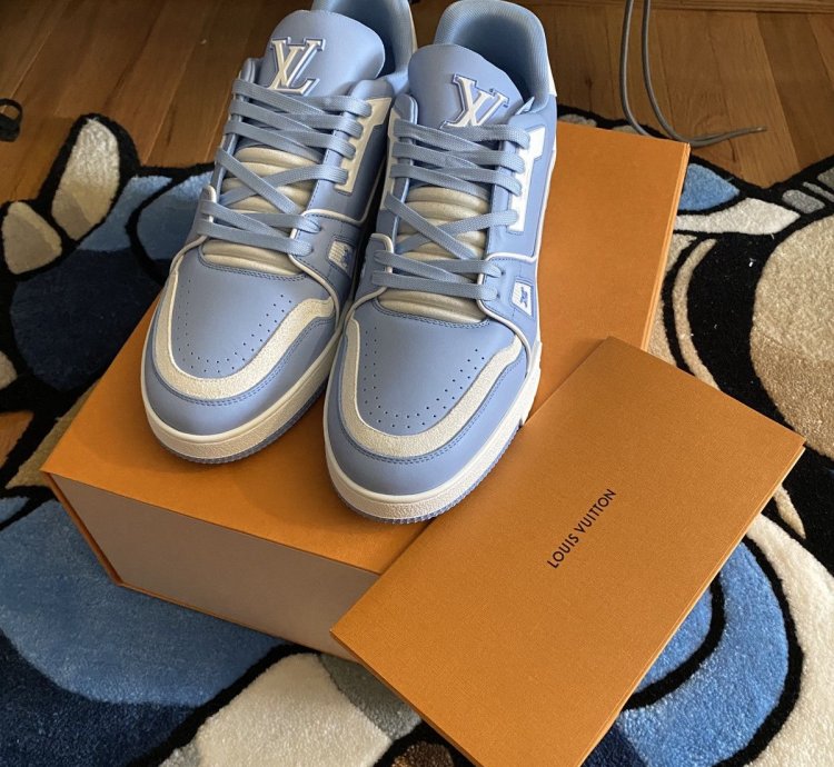 Louis Vuitton Lv Trainer Light Blue White Sneaker