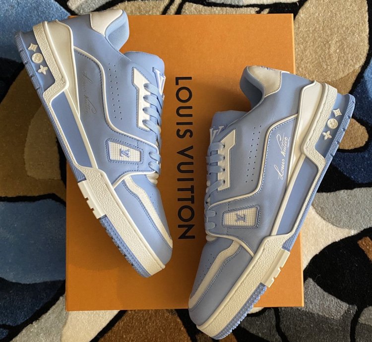 Louis Vuitton Lv Trainer Light Blue White Sneaker