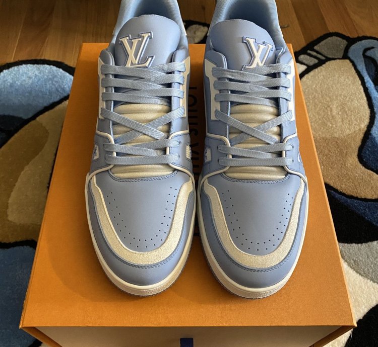 Louis Vuitton Lv Trainer Light Blue White Sneaker