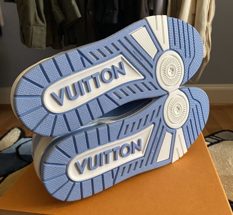 Louis Vuitton Lv Trainer Light Blue White Sneaker