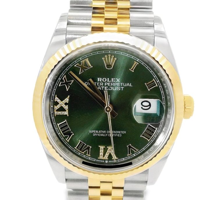 Rolex Datejust 36 Green Roman Dial