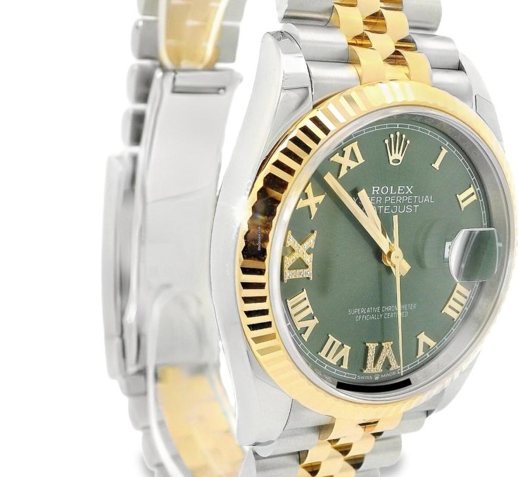 Rolex Datejust 36 Green Roman Dial