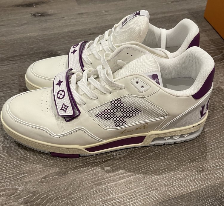 Louis Vuitton Lv Trainer Purple White