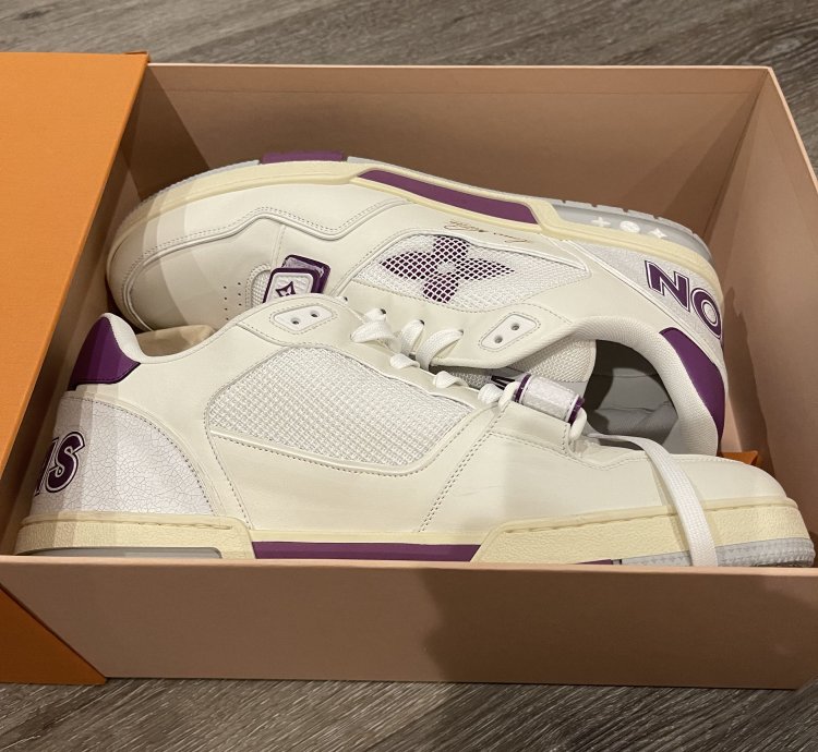 Louis Vuitton Lv Trainer Purple White