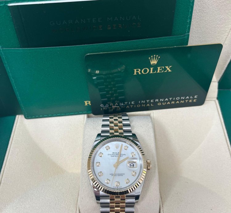Rolex Datejust 36 Mother Of Pearl Dial Jubilee Two-tone Yellow Gold Datejust 36 Reference 126233