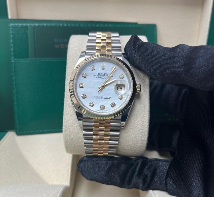 Rolex Datejust 36 Mother Of Pearl Dial Jubilee Two-tone Yellow Gold Datejust 36 Reference 126233