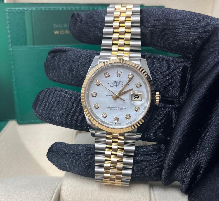 Rolex Datejust 36 Mother Of Pearl Dial Jubilee Two-tone Yellow Gold Datejust 36 Reference 126233