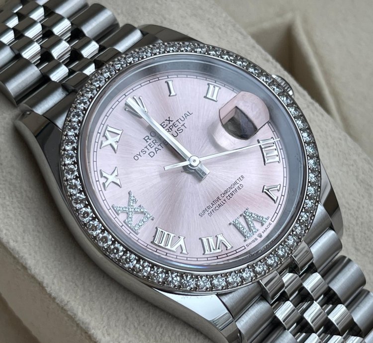 Rolex Datejust 36 Neu New 2022 Rolex Datejust 36 Full Set Neu Diamond Pink