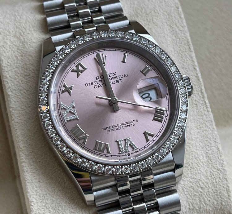 Rolex Datejust 36 Neu New 2022 Rolex Datejust 36 Full Set Neu Diamond Pink