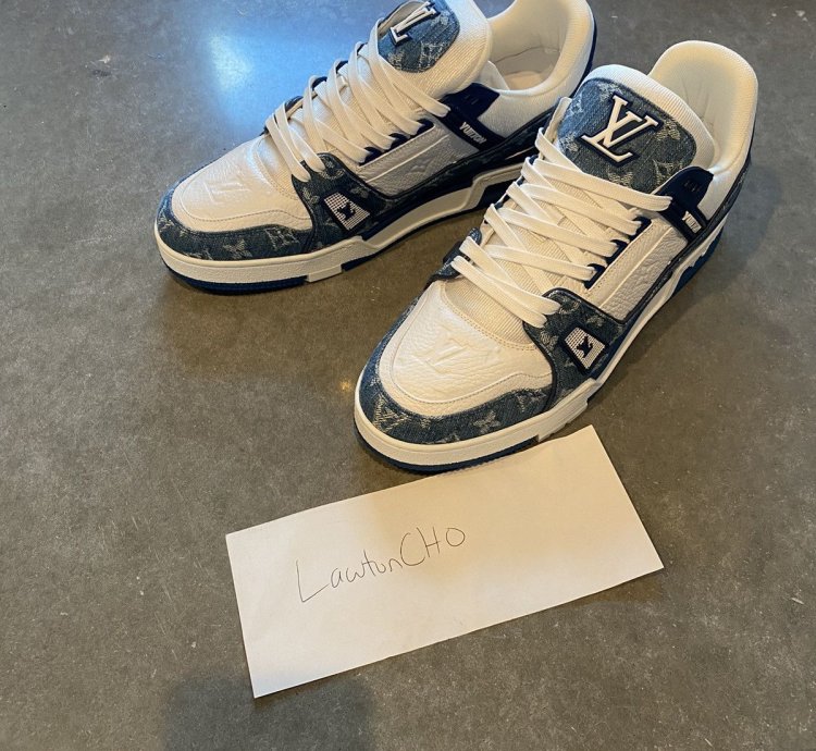 Louis Vuitton Lv Trainer Sneaker Monogram Blue