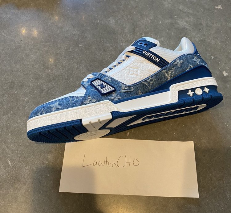 Louis Vuitton Lv Trainer Sneaker Monogram Blue