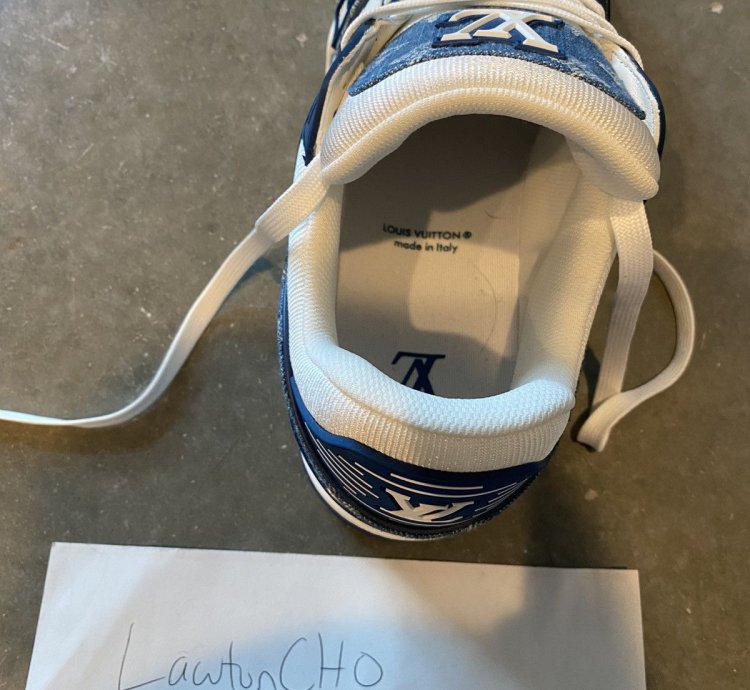 Louis Vuitton Lv Trainer Sneaker Monogram Blue