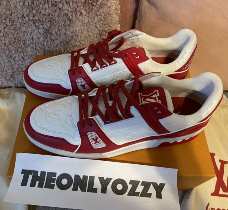 Louis Vuitton Lv Trainer Sneaker Product Red Lv 10 Us 11