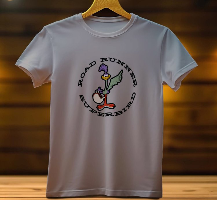 Road Runner Super Bird Lgo Mens Tshirt Size Usa