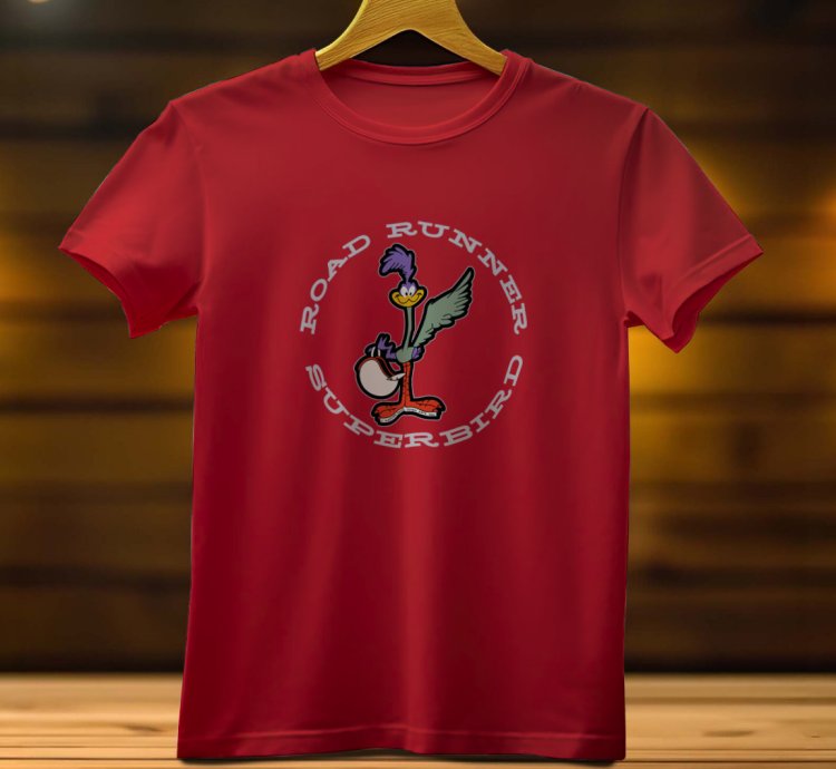 Road Runner Super Bird Lgo Mens Tshirt Size Usa