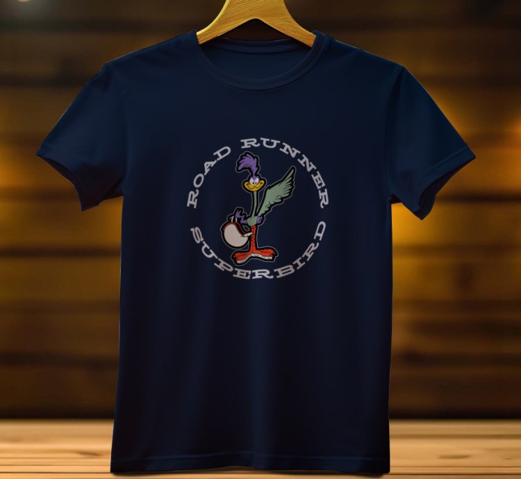 Road Runner Super Bird Lgo Mens Tshirt Size Usa