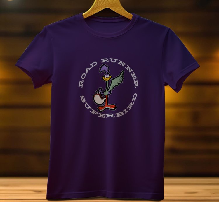 Road Runner Super Bird Lgo Mens Tshirt Size Usa