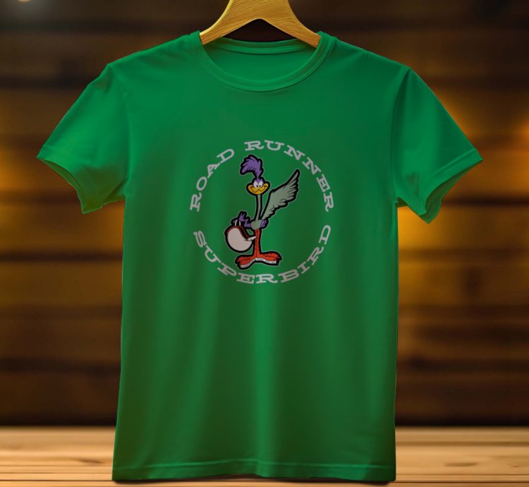 Road Runner Super Bird Lgo Mens Tshirt Size Usa
