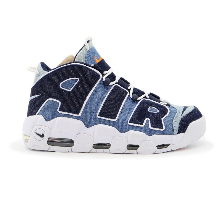 Nike Air More Uptempo 96 Denim White Obsidian Total Orange